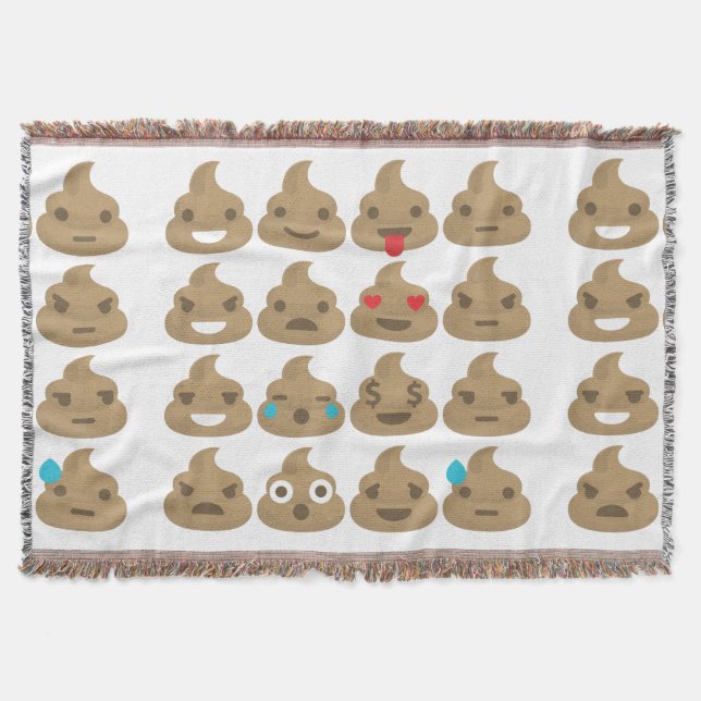 poop emoji throw blanket (Front)