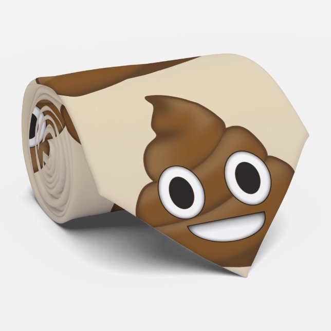 Poop Emoji Tie (Rolled)