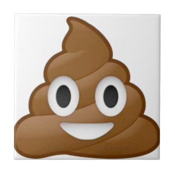 Poop Emoji Tile by OblivionHead at Zazzle