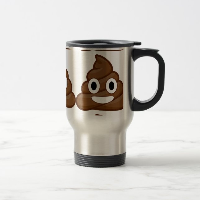 poop emoji travel mug (Right)