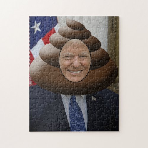 Poop Emoji Trump Head Jigsaw Puzzle