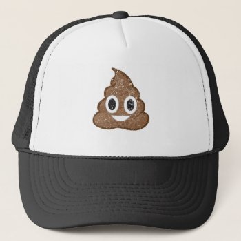 Poop Emoji Vintage Trucker Hat by OblivionHead at Zazzle