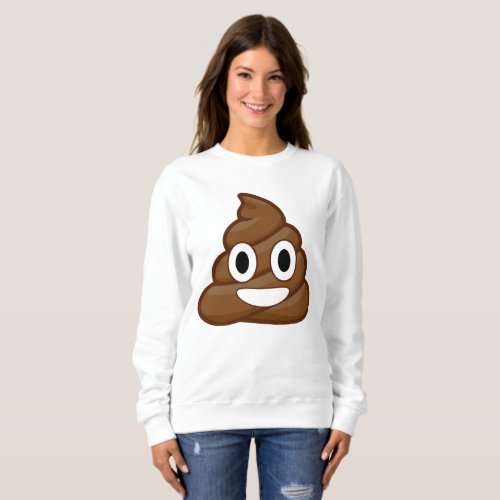 poop emoji womens sweatshirt