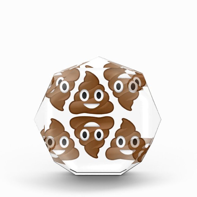 poop emojis acrylic award (Front)