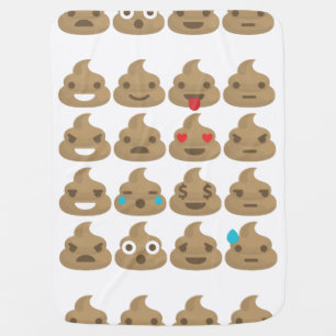 poop emojis baby blanket