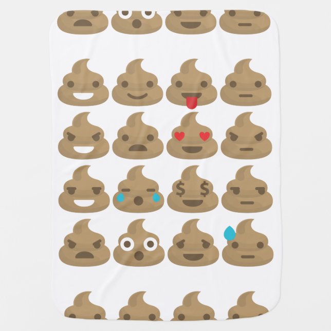 poop emojis baby blanket (Front)