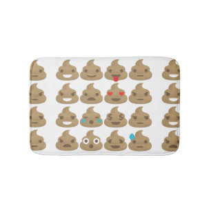 poop emojis bathroom bathmat bath mat