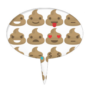 poop emojis cake topper