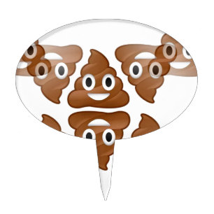 poop emojis cake topper