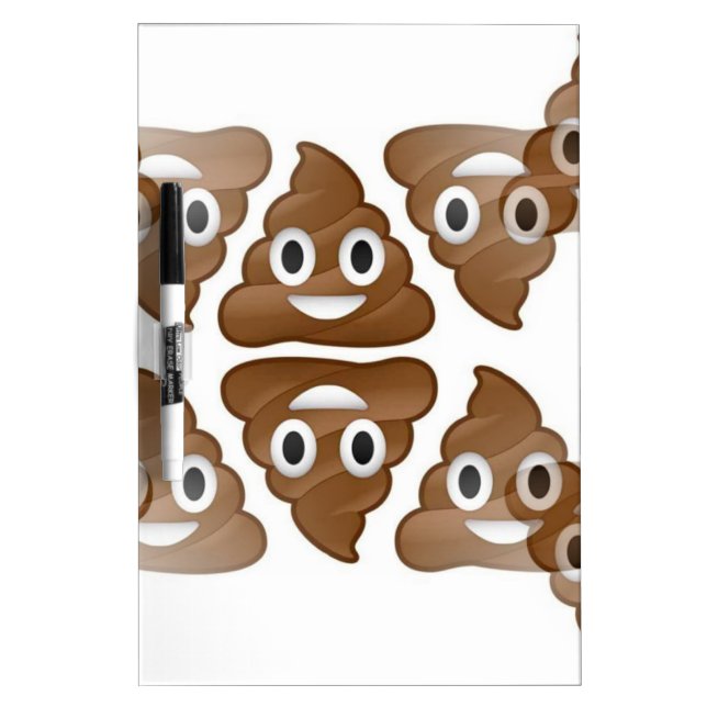poop emojis Dry-Erase board (Front)
