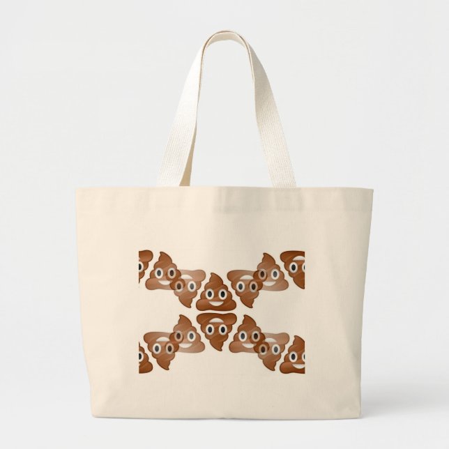 poop emojis large tote bag (Front)