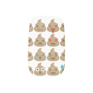 poop emojis nail wraps stickers decals