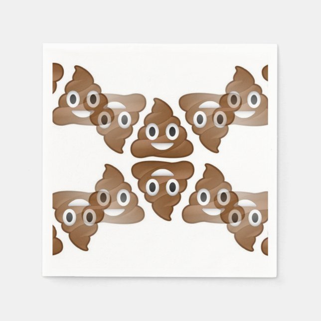 poop emojis paper napkins (Front)