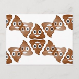 poop emojis postcard