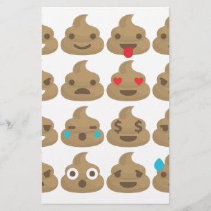 poop emojis stationery