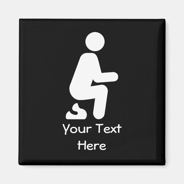 POOP Funny Customize Joke Magnet (Front)