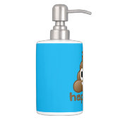 Poop Happens Blue Emoji Bathroom Set (Right)