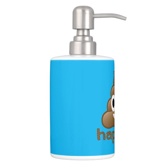 Poop Happens Blue Emoji Bathroom Set (Right)
