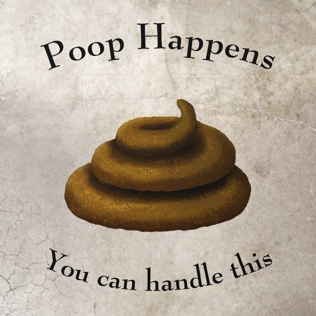 "Poop Happens" Customizable Encouraging Message Floor Decals (Insitu)