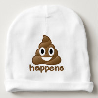 Poop Happens Emoji Baby Beanie