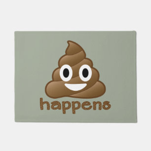 Poop Happens Emoji Doormat