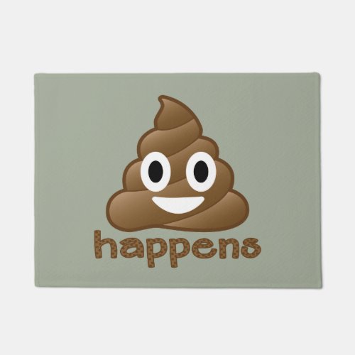 Poop Happens Emoji Doormat