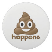 Poop Happens Emoji Eraser (Back)