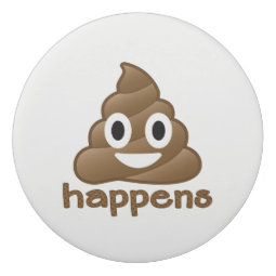 Poop Happens Emoji Eraser | Zazzle