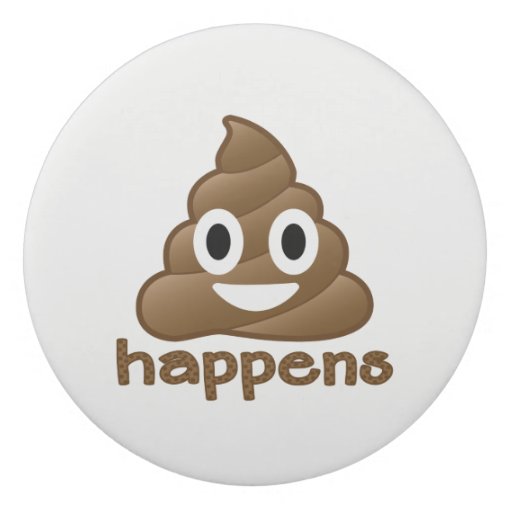 Poop Happens Emoji Eraser | Zazzle