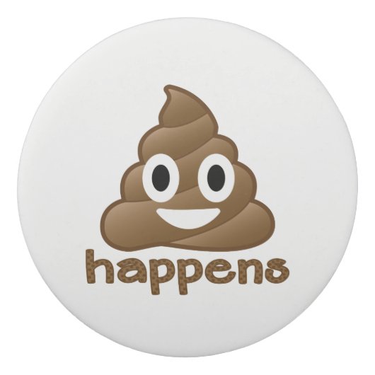 Poop Happens Emoji Eraser (Front)