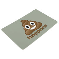 Poop Happens Emoji Floor Mat