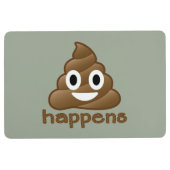 Poop Happens Emoji Floor Mat (Front)