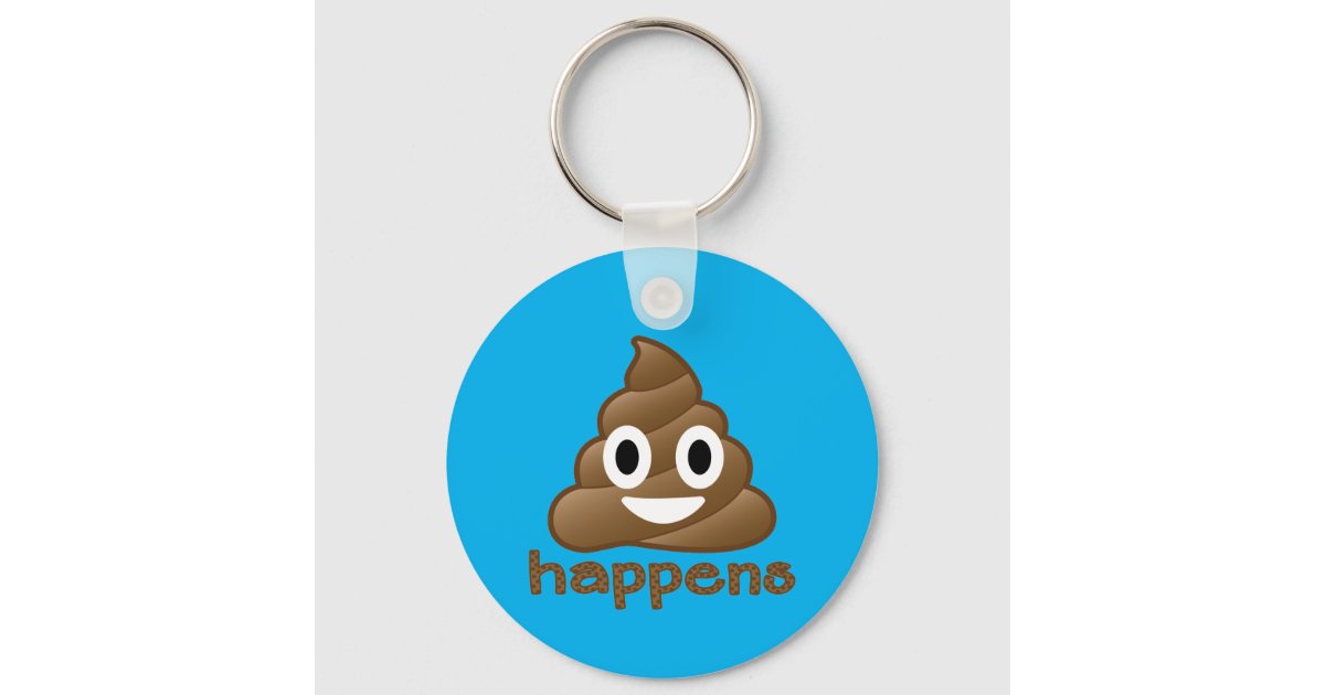 Poop Happens Emoji Keychain