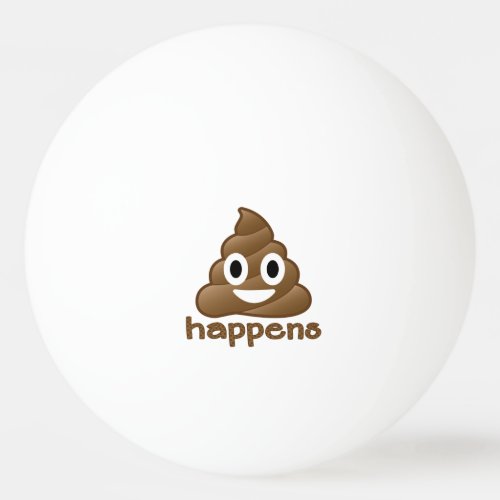 Poop Happens Emoji Ping Pong Ball