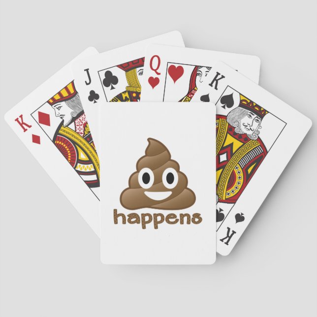 Poop Happens Emoji Poker Cards (Back)
