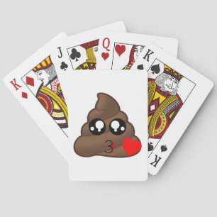 Poop Heart Love Emoji Poker Cards