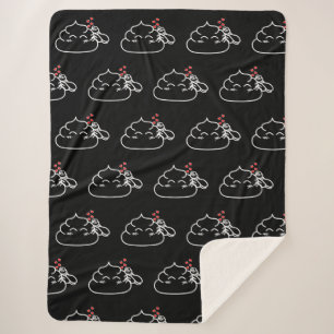 Poop in Love - Brootsch the PooPoo Sherpa Blanket