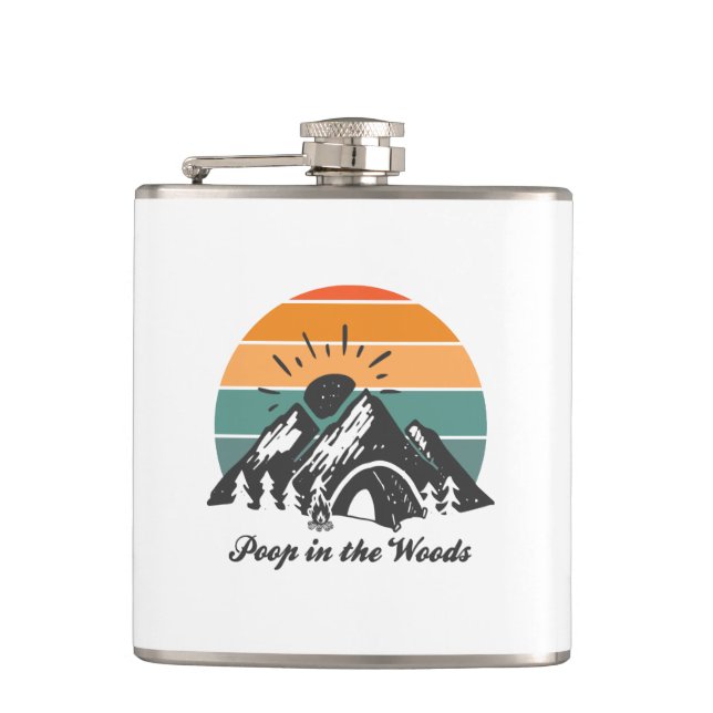 Poop In The Woods Flask (Front)