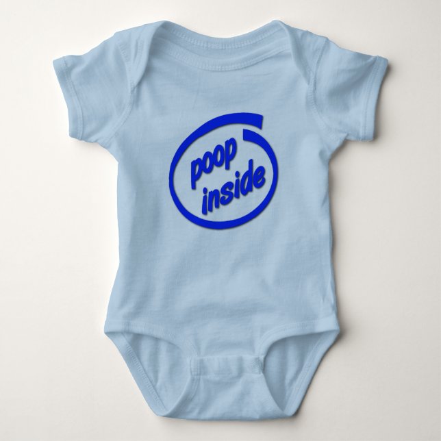 Poop Inside Funny Baby Infant Creeper Humor (Front)