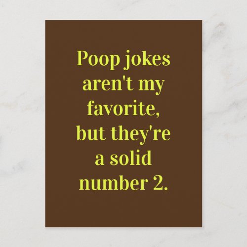 Poop Jokes  Dad Joke  Just for Fun Postcard