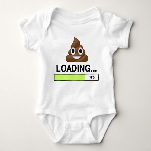 Poop Loading  Emoji T_Shirt Baby Bodysuit