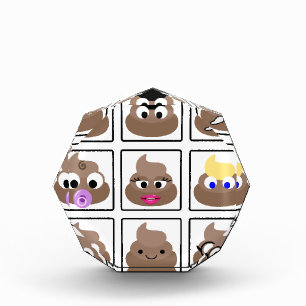 Poop Many Faces Acrylic Award