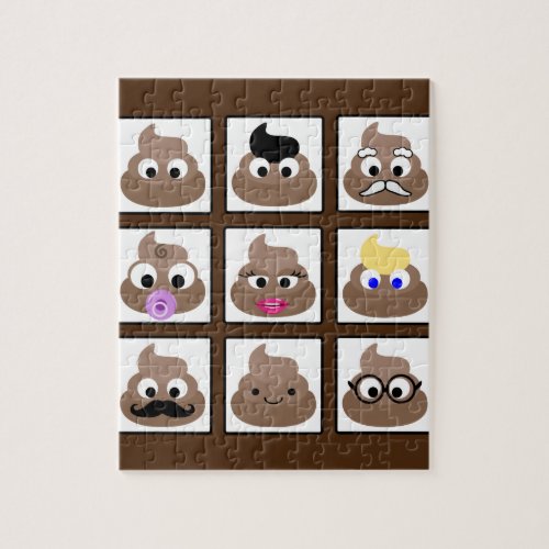 Poop Many Faces Brown  Jigsaw Puzzle