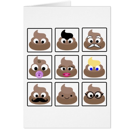 Poop Many Faces Cards (Front)