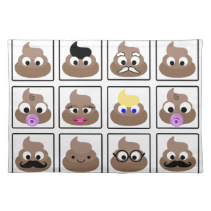 Poop Many Faces Cloth Placemat