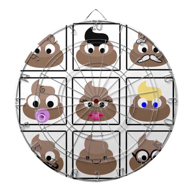 Poop Many Faces Dartboard (Front)
