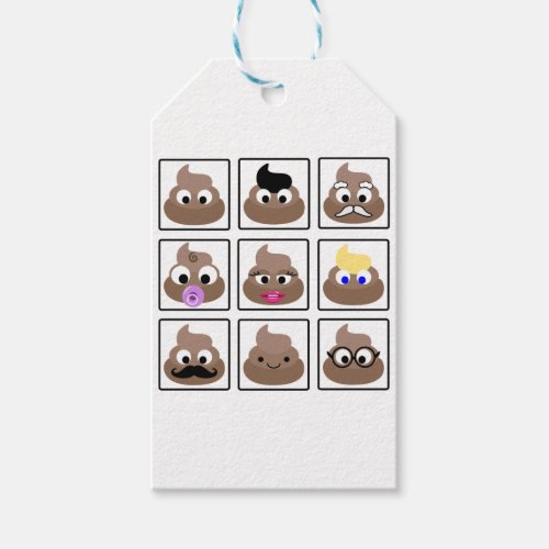 Poop Many Faces Gift Tags