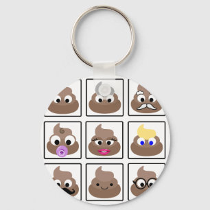 Poop Many Faces Keychain