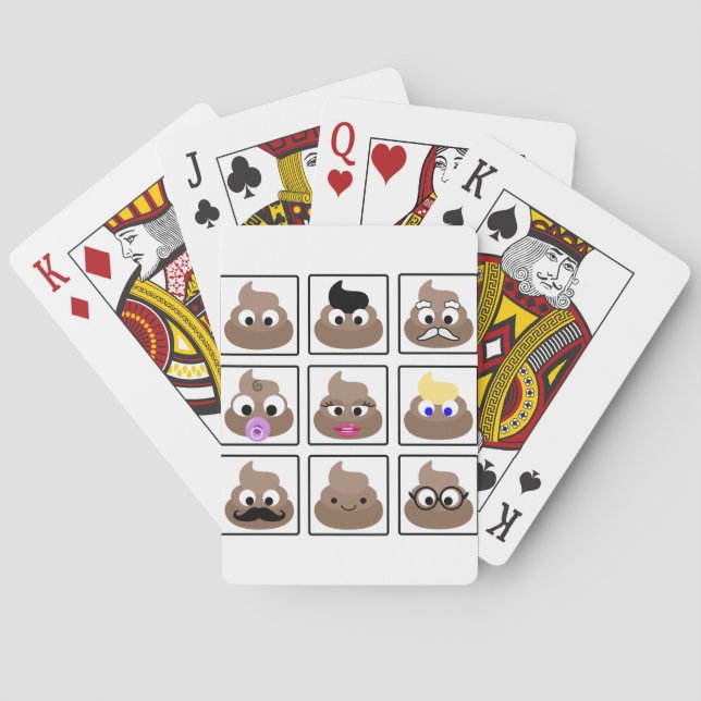 Poop Many Faces Poker Cards (Back)