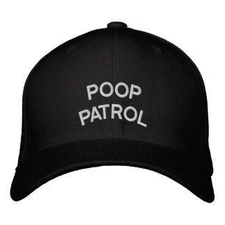 "POOP PATROL" embroidered on  cap